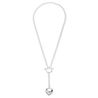 PARK LANE - SILVER PLATED HEART NECKLACE