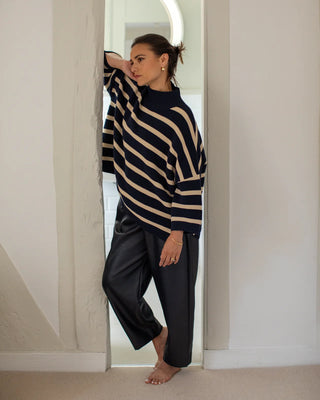CHALK VICKI JUMPER | STRIPE | NAVY/SAND
