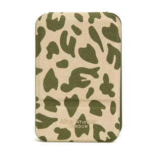 Alice Wheeler Green Leopard Folding Mirror