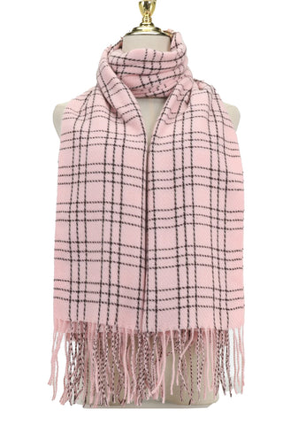 PARK LANE SCARF - PINK CHECK