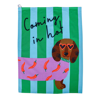 Hijinx Tea Towel - Coming in Hot - Dog