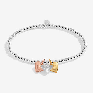 A LITTLE CHARMED MOMENTS | MOTHER AND DAUGHTER | Silver, Gold & Rose Gold Plated | Bracelet | 17.5cm stretch