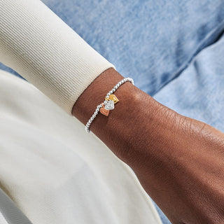 A LITTLE CHARMED MOMENTS | MOTHER AND DAUGHTER | Silver, Gold & Rose Gold Plated | Bracelet | 17.5cm stretch