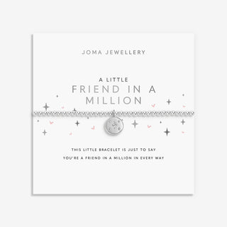 A LITTLE | FRIEND IN A MILLION | Silver Plated | Bracelet | 17.5cm stretch