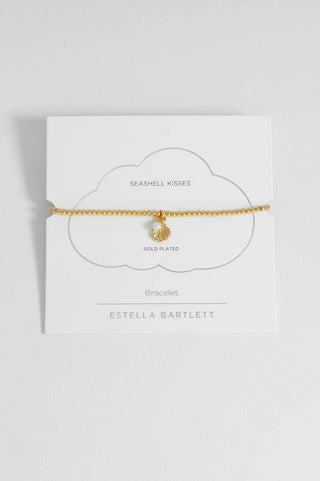 Estella Bartlett Puffy Seashell Sienna Bracelet With Pearl Accent