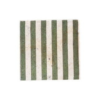 Single Stone Coaster - Green Stripe