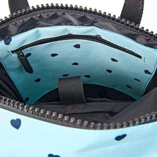 ROKA Canfield B Heart Print Small Recycled Canvas Bag