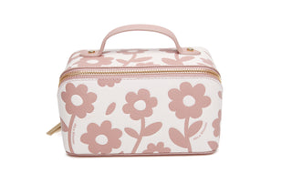 Pink - Floral Mini Train Case