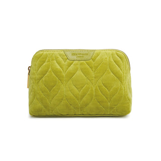 Alice Wheeler Lime - Velvet Make up Bag