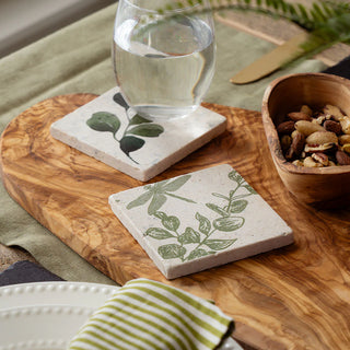 Single Stone Coaster - Dragonfly & Flora