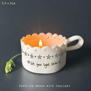 Handled tea light holder-Let your light shine