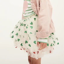 Load image into Gallery viewer, Vanilla Tutu with Green Glitter Hearts
