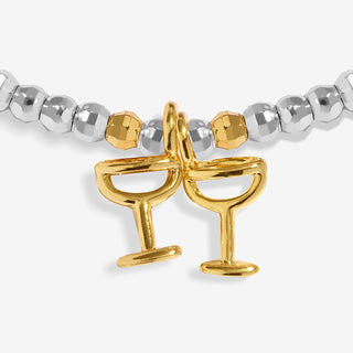 LITTLE STORIES | SENDING LOVE YOUR WAY | Silver & Gold Plated | Bracelet | 17.5cm stretch
