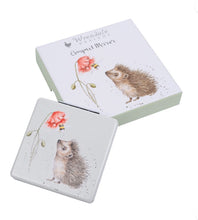 Load image into Gallery viewer, Busy As A Bee Hedgehog Compact Mirror
