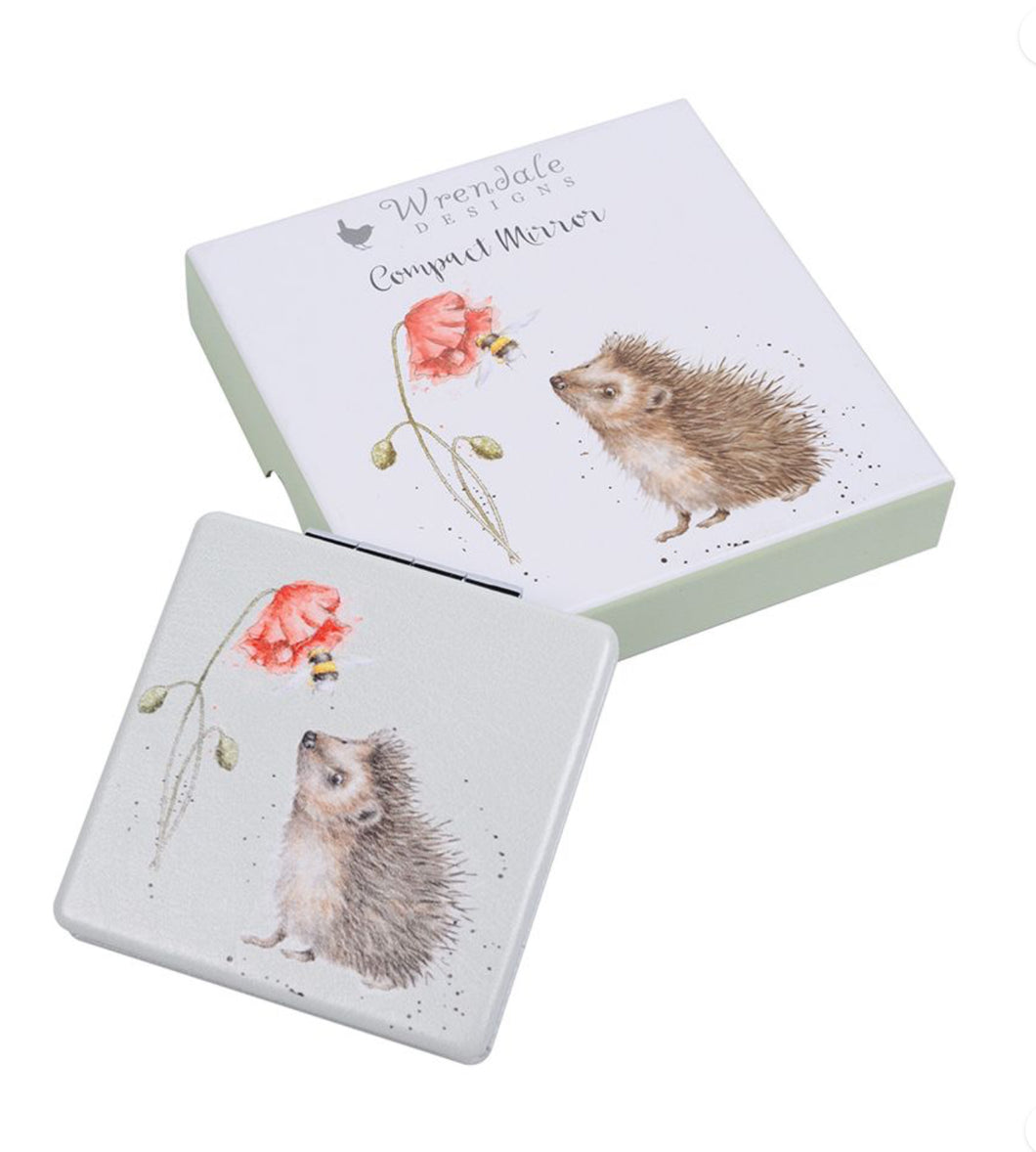 Busy As A Bee Hedgehog Compact Mirror