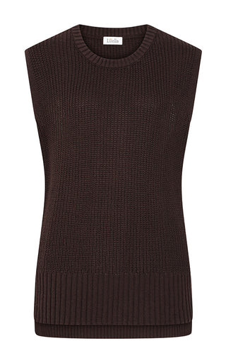 Luella Aster Long Cotton Tanktop - Chocolate
