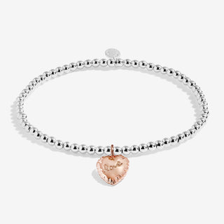 A LITTLE | BIRTHDAY LOVE | Silver & Rose Gold Plated | Bracelet | 17.5cm stretch