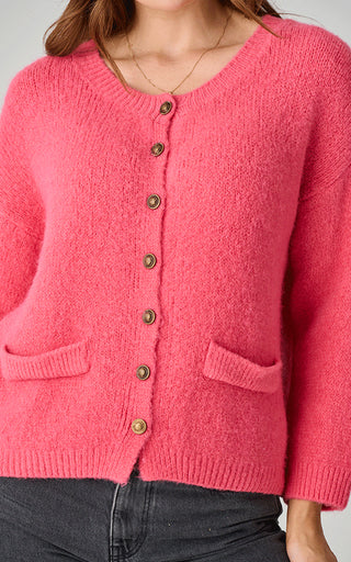 Luella Malmesbury French Pink Alpaca Knit Cardigan