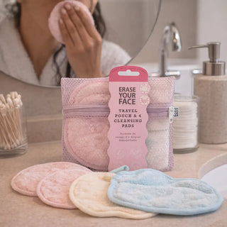 Erase Your Face Travel Pouch & 4 Cleansing Pads