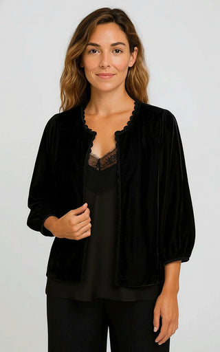 Luella Bari Velvet Jacket Black