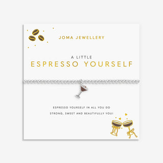 A LITTLE VIBES | ESPRESSO YOURSELF | Silver Plated | Bracelet | 17.5cm stretch