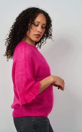 Luella Inverness Mohair Blend Fluted Sleeved Top