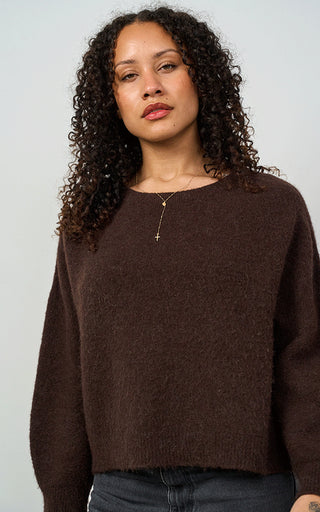 Luella Bettina Short Alpaca Chocolate Jumper