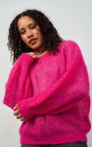 Luella Plockton Mohair Blend Balloon Sleeve Jumper