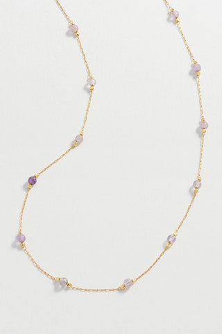 Estella Bartlett Wellness - Amethyst Paper Link Necklace