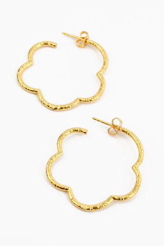 MY DORIS - GOLD FLOWER HOOPS