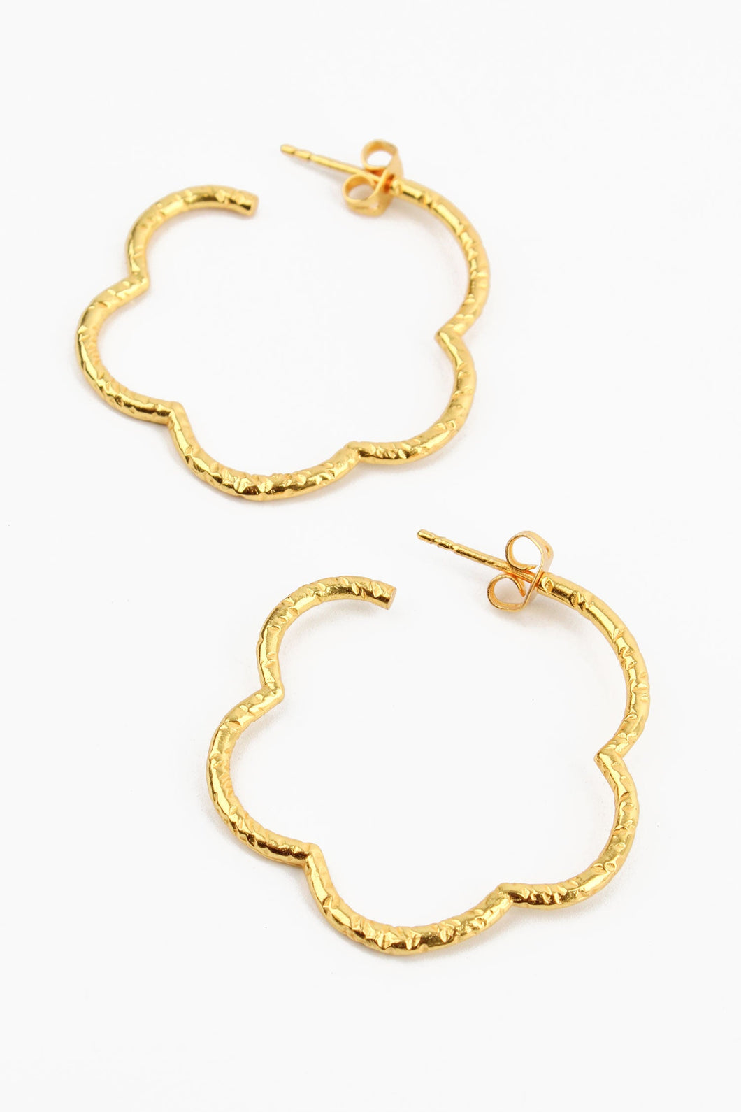 MY DORIS - GOLD FLOWER HOOPS