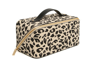 Alice Wheeler Leopard Train Case