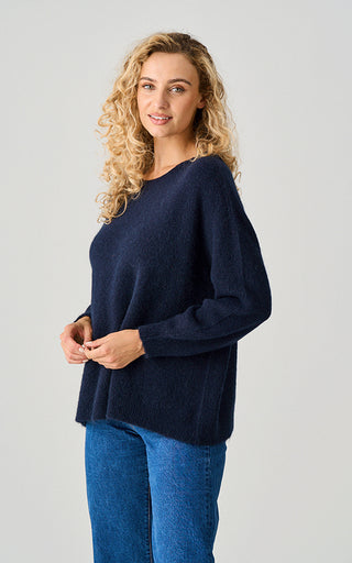 Luella Bettina Long Alpaca Jumper In Navy