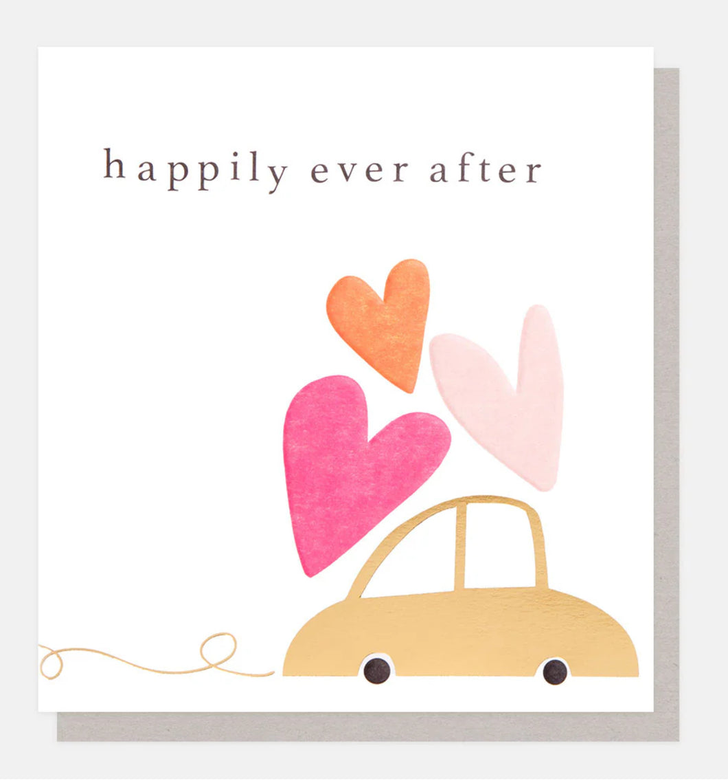 HAPPILY EVER AFTER CAR WITH LOVE HEARTS