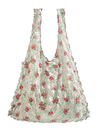 Be Bougie - Tote Bag Duck Egg Blue & Rose Sustainable Stretchy Eco Shopper