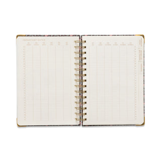 Undated 13 Month Perpetual Planner - Burgundy Vintage Floral (FSC Mix Credit)