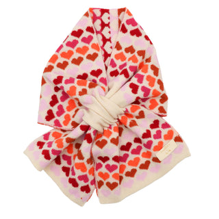 ZELLY - PULL THROUGH HEARTS PINK SCARF