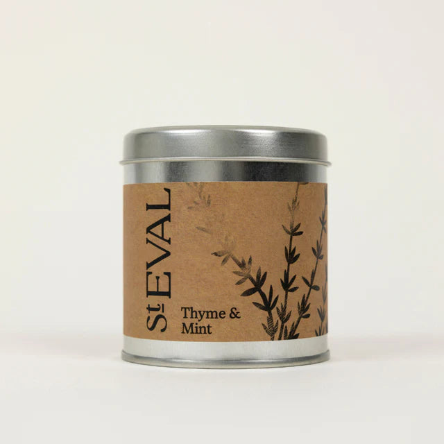 St Eval Thyme & Mint Candle in Tin