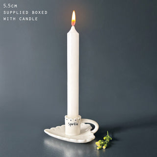 Scallop candle holder-Sparkle