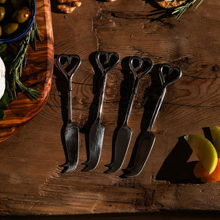 Selbrae House - 4 Mini Cheese Knives - Love Hearts