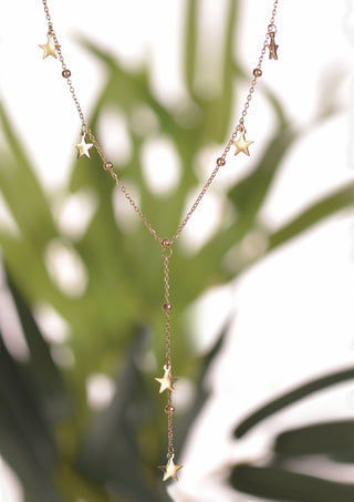 Star Scape - Stainless Steel W/18k Gold PVD Necklace
