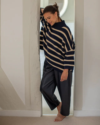 CHALK VICKI JUMPER | STRIPE | NAVY/SAND