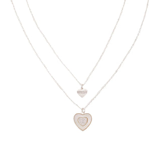 PARK LANE SILVER PLATED NECKLACE WITH CUBIC ZIRCONIA STONES