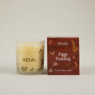 St Eval Glass Christmas Wonderland Figgy Pudding Candle