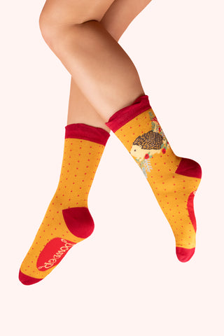 Powder - Nesting Hedgehog Ankle Socks