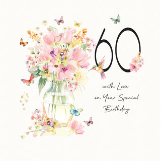 60 With Love On Your Special Birthday Card