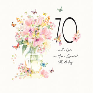 70 With Love On Your Special Birthday Card