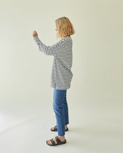 Load image into Gallery viewer, Chalk Bryony Longer Navy &amp; White Stripe Top
