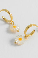 Load image into Gallery viewer, Estella Bartlett Earrings - Flower Shell Hoop Earrings
