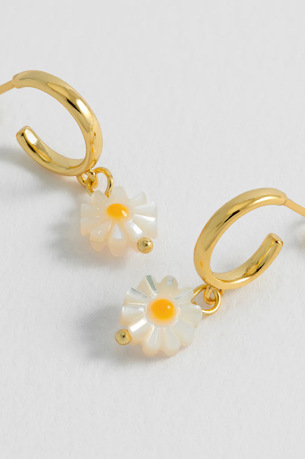 Estella Bartlett Earrings - Flower Shell Hoop Earrings